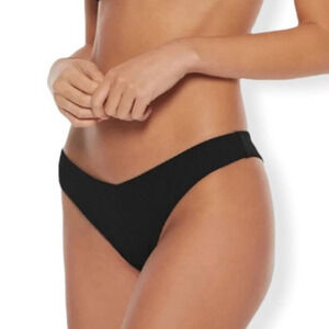 New ONIA Ashley BIKINI Ribbed BOTTOM Striped BLACK Brief SWIMWEAR XL